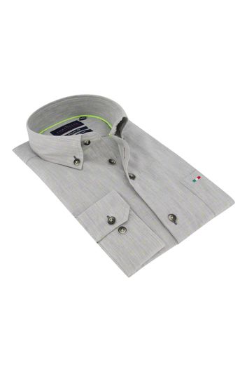Overhemd Portofino Regular Fit grijs printje