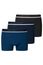 Schiesser boxershorts 95/5 3-pack navy zwart