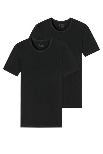 Schiesser t-shirt 95/5 2-pack zwart