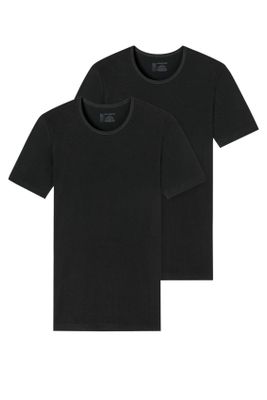 Schiesser Schiesser t-shirt zwart 95/5 2-pack 