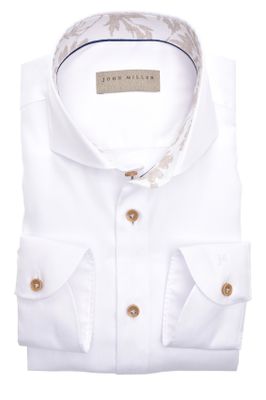 John Miller John Miller business overhemd slim fit wit cutaway boord effen katoen 