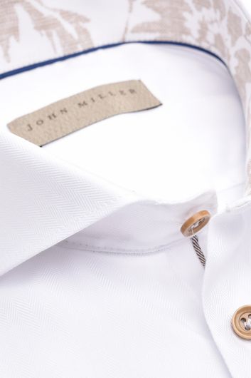 John Miller business overhemd slim fit wit cutaway boord effen katoen 