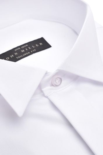 John Miller business overhemd anti kreuk wit effen katoen