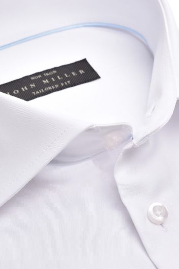 John Miller overhemd mouwlengte 7 tailored fit wit effen katoen