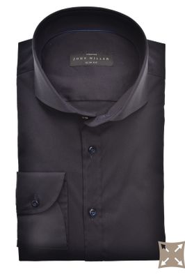 John Miller John Miller overhemd zakelijk Slim Fit katoen donkerblauw