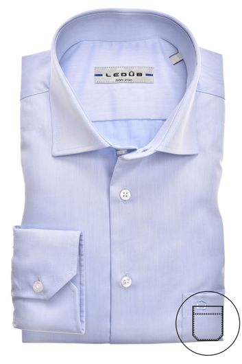 Strijkvrij Ledub overhemd lichtblauw effen Regular Fit