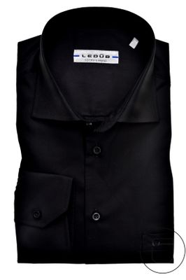 Ledub Overhemd Ledub zwart Modern Fit