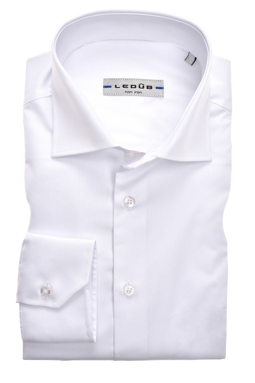Ledub overhemd wit anti kreuk Modern Fit