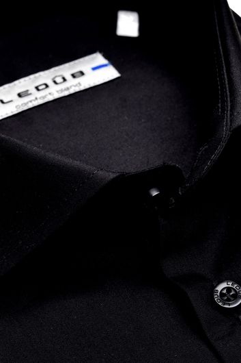 Overhemd Ledub mouwlengte 7 zwart Modern Fit
