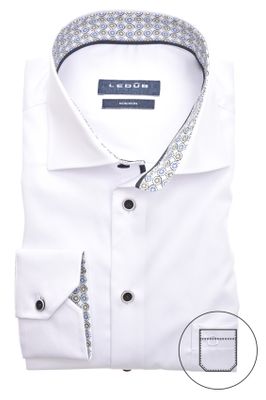 Ledub Ledub overhemd strijkvrij wit Modern Fit