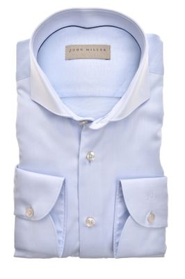 John Miller John Miller overhemd Tailored Fit lichtblauw effen
