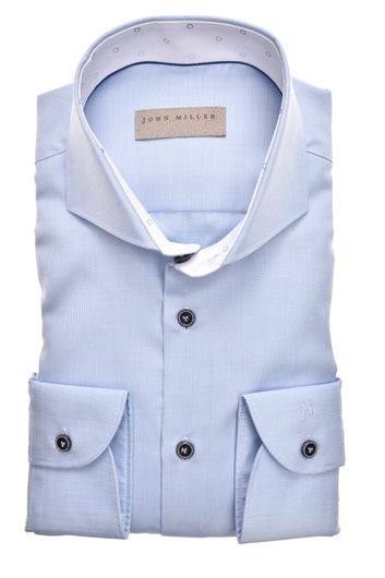 Tailored Fit John Miller overhemd blauw non iron
