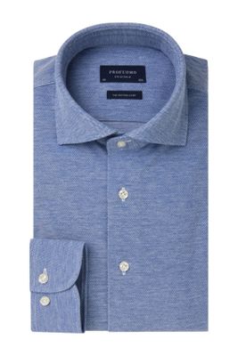 Profuomo Profuomo Knitted overhemd blauw Originale