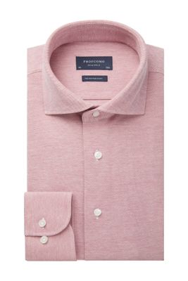 Profuomo Profuomo overhemd knitted roze gemeleerd