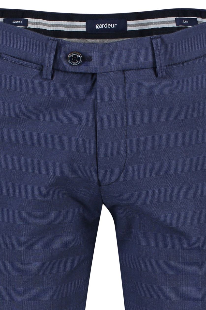 Katoenen pantalon Gardeur Sonny donkerblauw