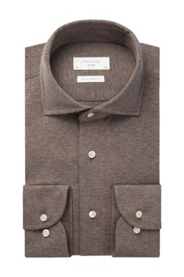 Profuomo Overhemd Profuomo knitted bruin