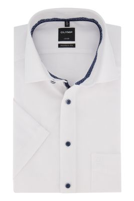 Olymp Olymp overhemd korte mouw wit strijkvrij