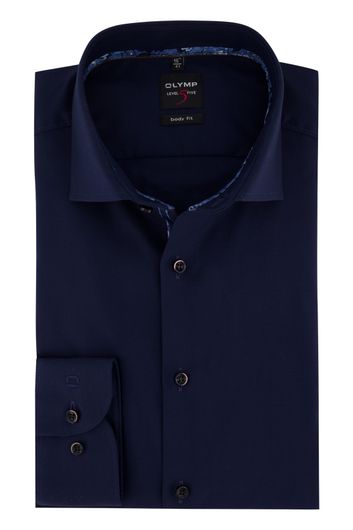 Olymp overhemd donkerblauw Level 5