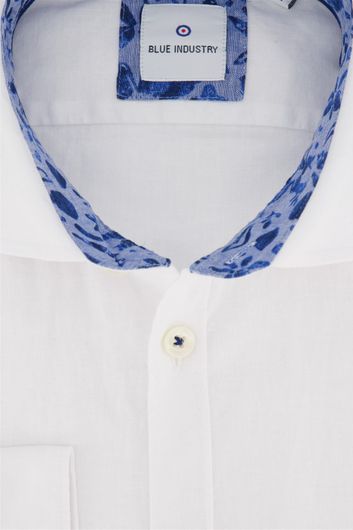 Blue Industry overhemd wit linnenmix