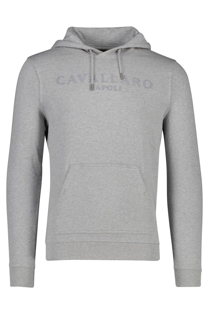 Cavallaro sweater grijs effen katoen 