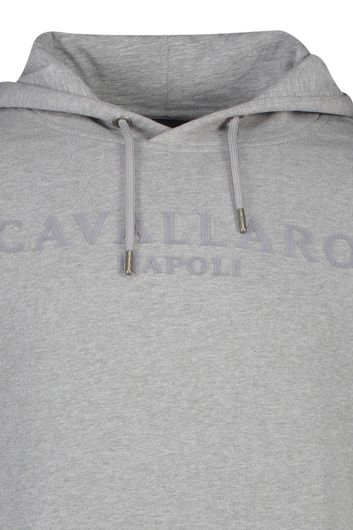 sweater Cavallaro grijs effen katoen 