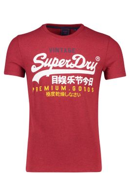 Superdry Superdry t-shirt rood met opdruk