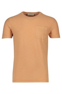 Cast Iron Oranje Cast Iron t-shirt ronde hals borstzakje
