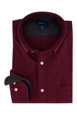 Gant Gant overhemd herringbone bordeaux
