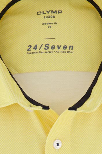 Geel overhemd Olymp 24/Seven Modern Fit