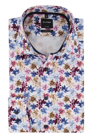 Overhemd Olymp bloemenprint Modern Fit