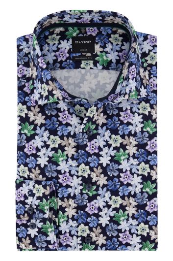 Olymp overhemd Modern Fit bloemenprint