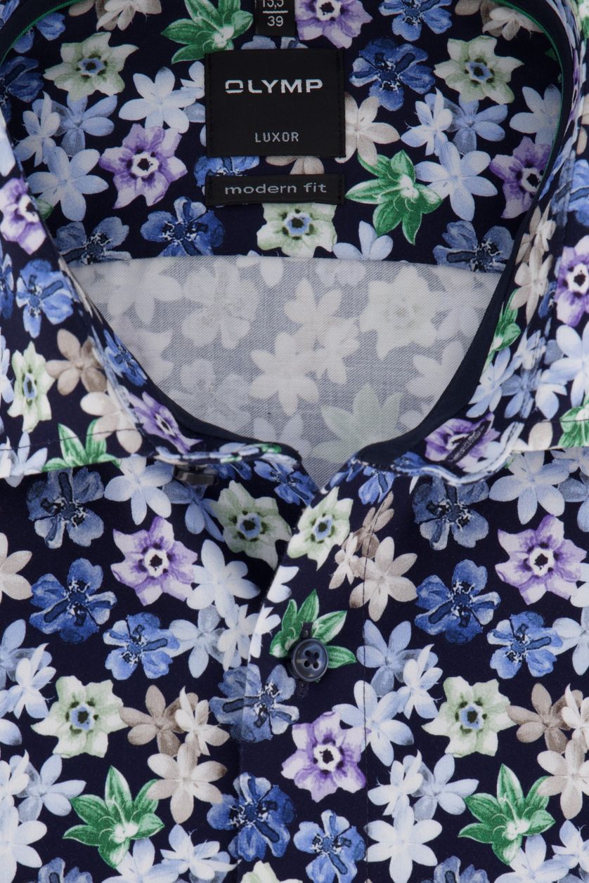 Bloemenprint overhemd Olymp Modern Fit