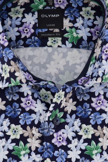 Olymp overhemd Modern Fit bloemenprint