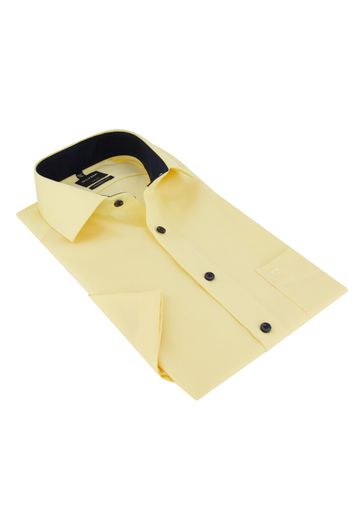 Overhemd Olymp geel Modern Fit korte mouwen