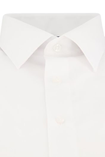 Casa Moda zakelijk overhemd korte mouw wijde fit wit effen katoen