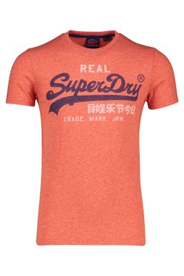 Superdry Superdry t-shirt oranje gemeleerd met opdruk