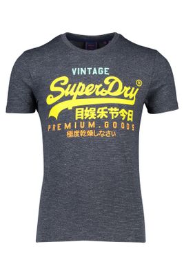 Superdry Donkerblauw t-shirt Superdry gemeleerd met opdruk