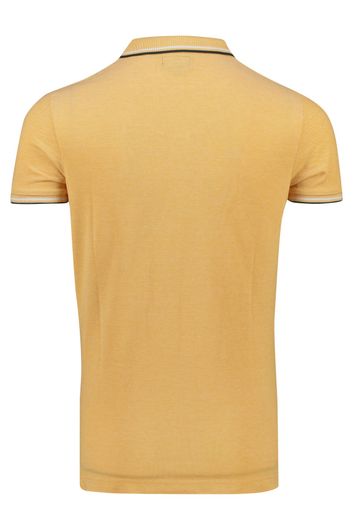 Poloshirt geel oranje melange Superdry