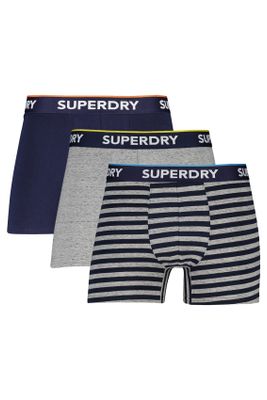 Superdry Superdry boxershort 3-pack zwart grijs blauw