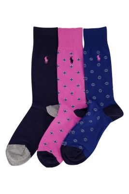 Polo Ralph Lauren 3-pack Ralph Lauren sokken paars blauw