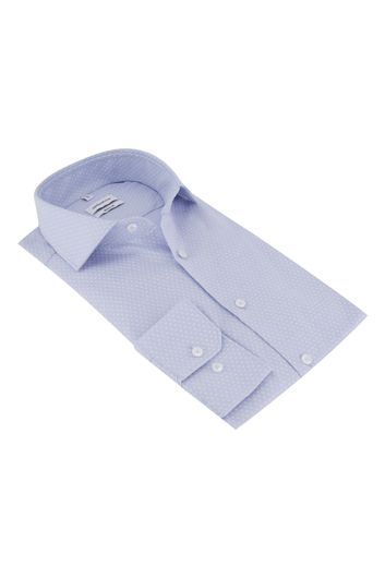 Lichtblauw overhemd Seidensticker Regular Fit printje