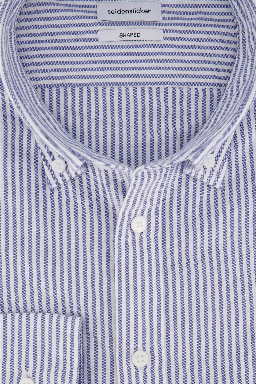 Gestreept overhemd Seidensticker blauw wit