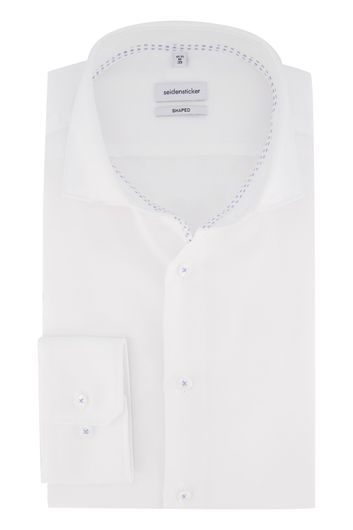 Strijkvrij overhemd Seidensticker Shaped Fit wit
