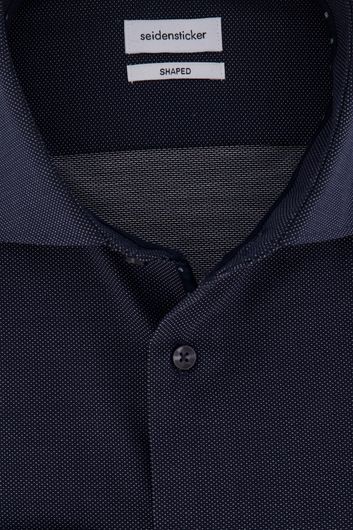 Seidensticker overhemd Shaped Fit strijkvrij donkerblauw