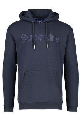 Superdry Superdry hoodie donkerblauw met logo