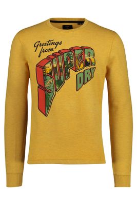 Superdry Superdry sweater met opdruk geel
