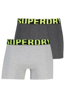Superdry boxershort Superdry  effen katoen grijs