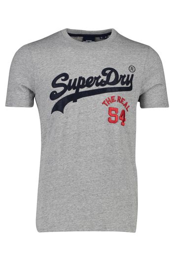 Superdry t-shirt met embleem grijs