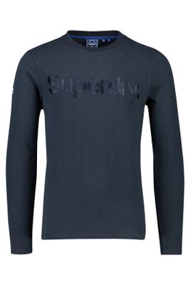 Superdry Superdry t-shirt lange mouwen navy met logo