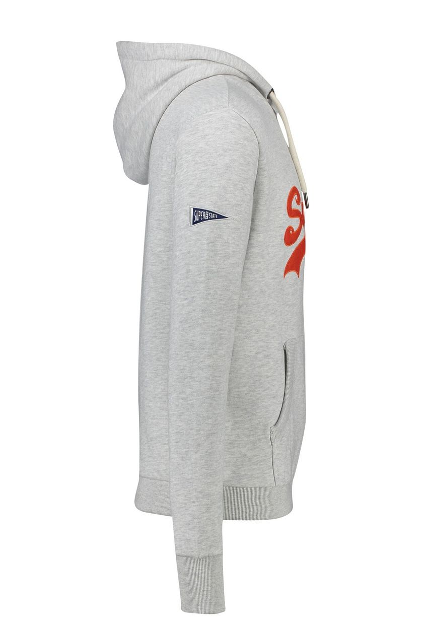 Superdry hoodie grijs met opdruk